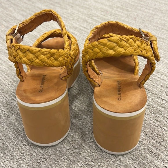 NWOT Clergerie Chrissy Woven Raffia Platform Sandal. - Picture 7 of 12